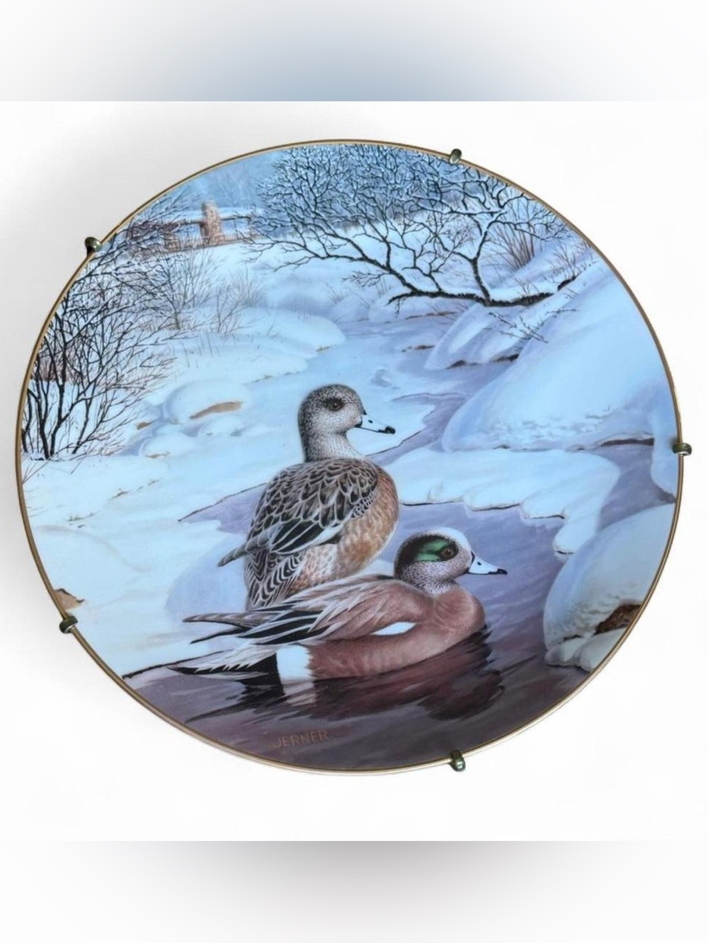 Vintage Knowles 1988 Decorative Winter Duck Plate “The American Wigeon”